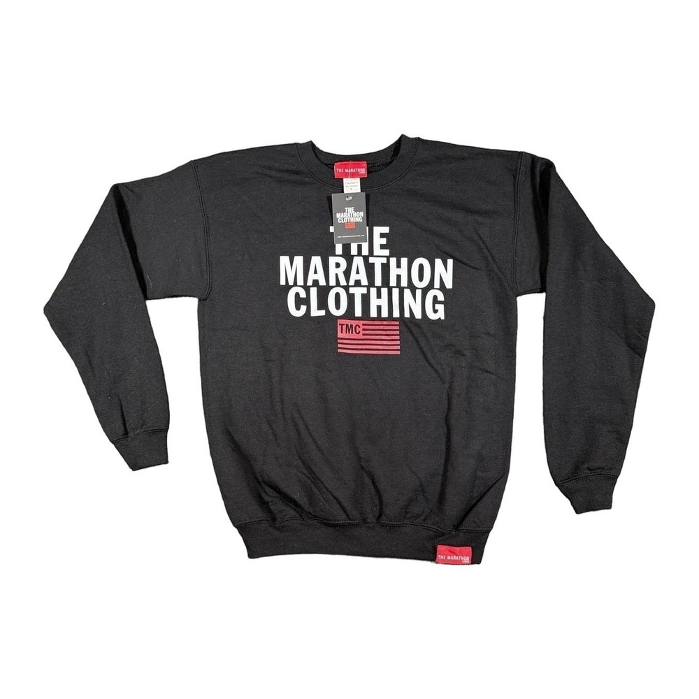 The Marathon Clothing TMC Nipsey Hussle Black Graphic Crewneck Sweatshirt Mens S